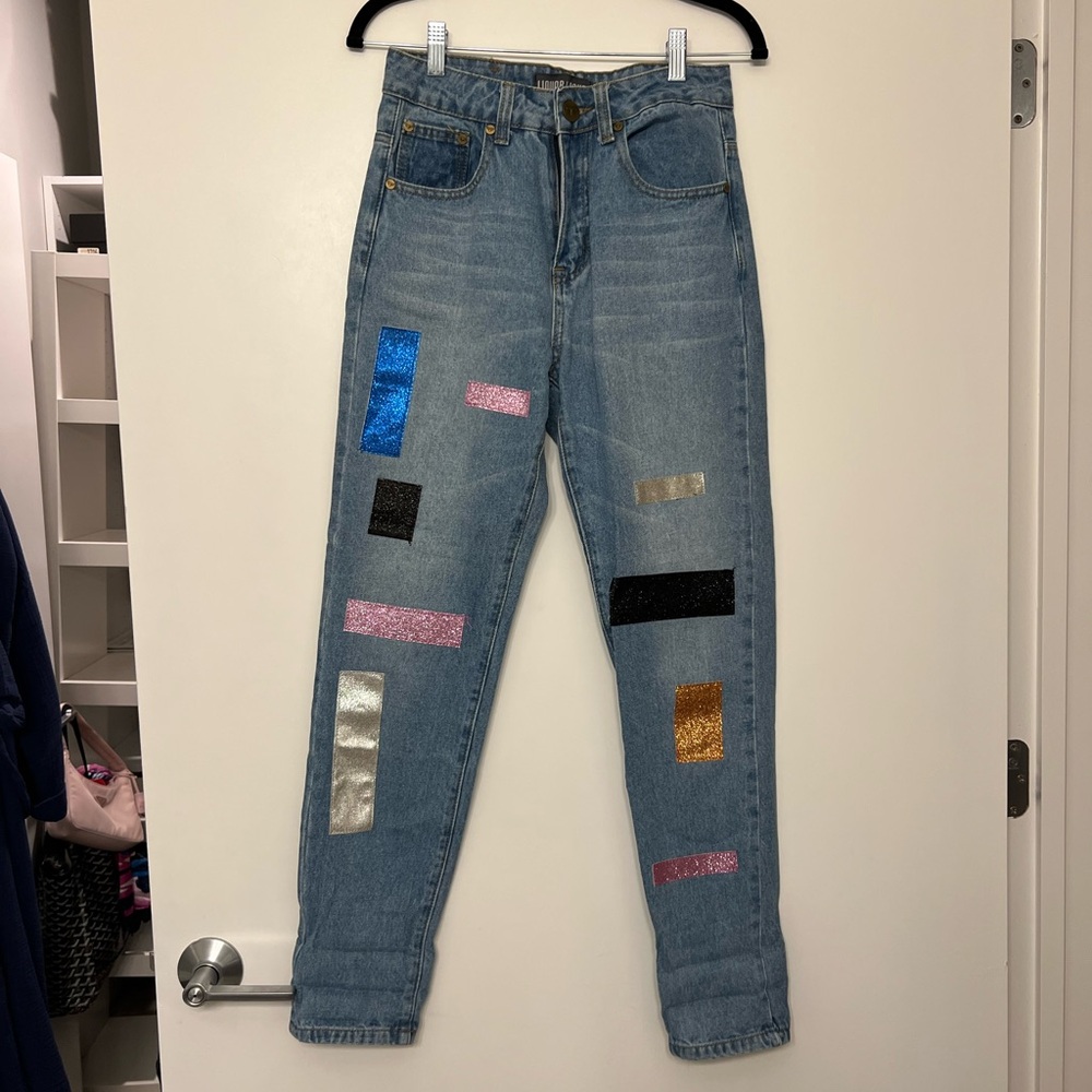 Liquor n Poker Patch Jeans